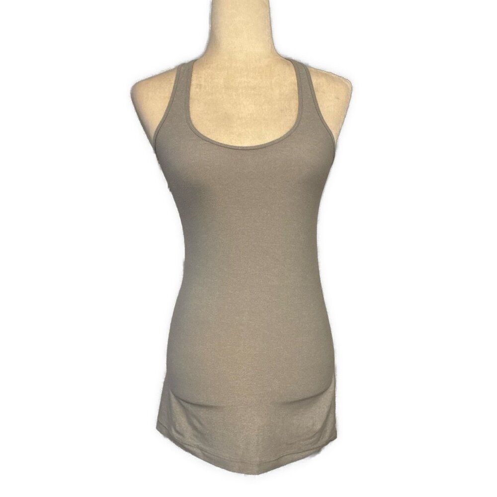 Lululemon Women’s Solid Heather Gray Racerback Tank Top 6 Small